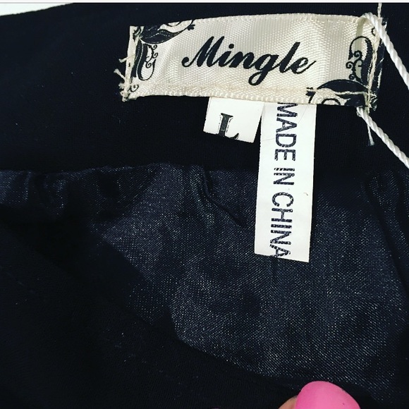 NWT🌸Mingle Pleated Black Skirt W/Embriodery Small - Picture 7 of 8